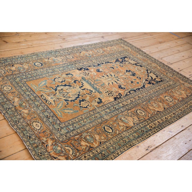 Antique Fine Tabriz Rug - 4'5" x 5'11" For Sale - Image 10 of 12