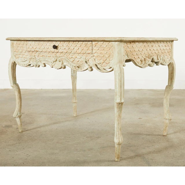 Rococo Hendrix Allardyce Rococo Style Lacquered Library Table Desk For Sale - Image 3 of 12