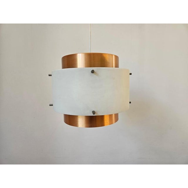 Mid-Century Modern Pendant Light in the style of Jo Hammerborg, Denmark, 1970s, in Very Good conditions. Designed 1970 to...