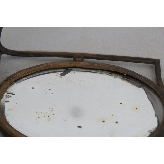 Victorian Brass and Porcelain Miniature Chair Mirrored Pocket Watch Holder 5052b For Sale - Image 18 of 18