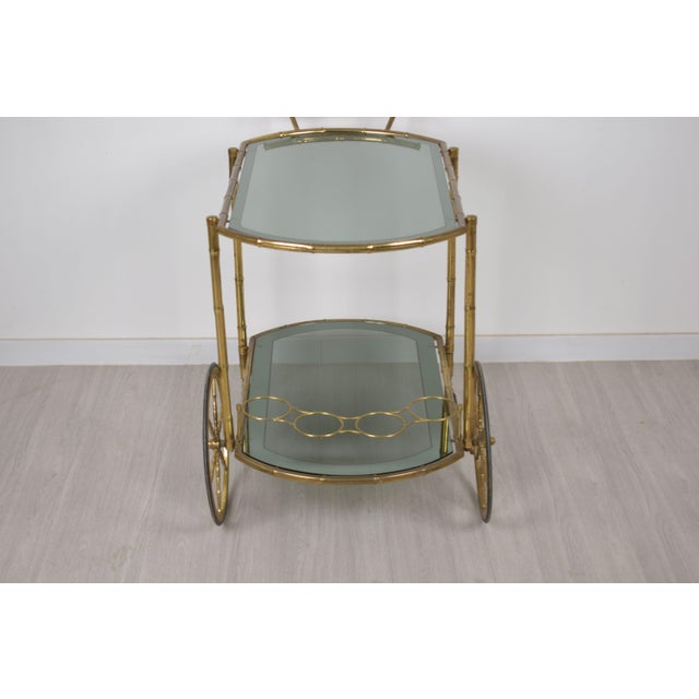 Brass and Glass Trolley, Italy, 1970s For Sale - Image 12 of 17