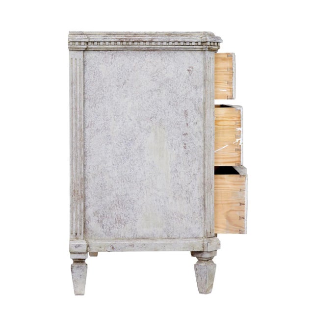 19th Century Swedish Painted Breakfront Chest of Drawers For Sale - Image 4 of 11