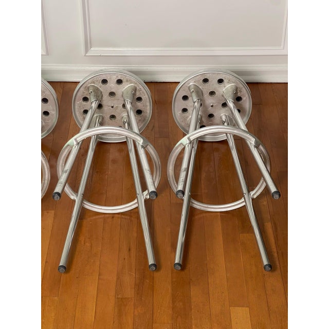 Industrial Aluminum Bar Stools by Joan Casas I Ortinez for Indecasa, Spain, 1980s For Sale - Image 12 of 13