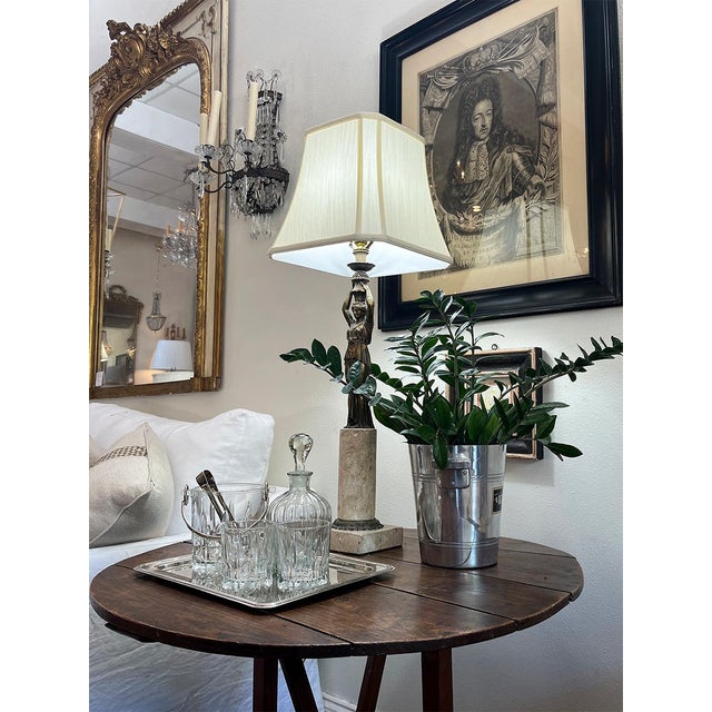 19th Century Bronze Figure Table Lamps - a Pair For Sale - Image 4 of 5