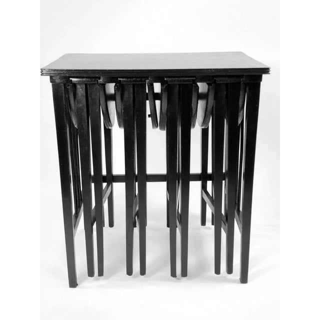 Openable Nesting Tables from Mundus, Vienna, 1910s, Set of 5 For Sale - Image 10 of 14