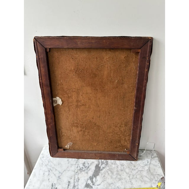 Art Deco Antique Early 20th Century Oil on Canvas Portrait Painting - Signed For Sale - Image 3 of 4