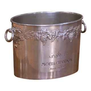 Early 20th Century French Moët & Chandon Pewter Two-Bottle Champagne Cooler For Sale