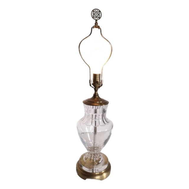 Late 20th Century Crystal Table Lamp by Wildwood For Sale