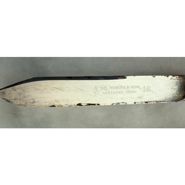 Silver Vintage Wm. Rogers & Son Silver Plate Fruit Knives - Set of 4 For Sale - Image 8 of 8