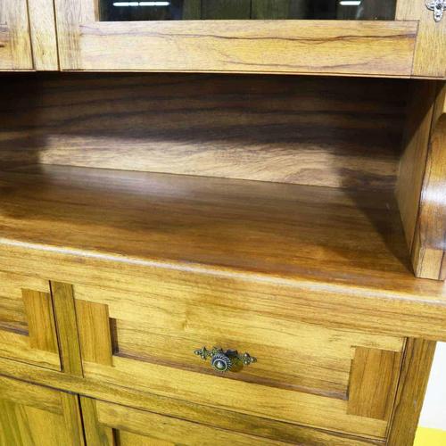 2000 - 2009 Wood Sideboard with Glass Doors and Drawers For Sale - Image 5 of 15