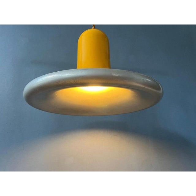 Mid-Century Space Age Ufo Yellow Pendant Lamp For Sale - Image 5 of 11