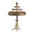 Antique Multi-Tier Brass Candelabrum Table on Ornate Stand For Sale