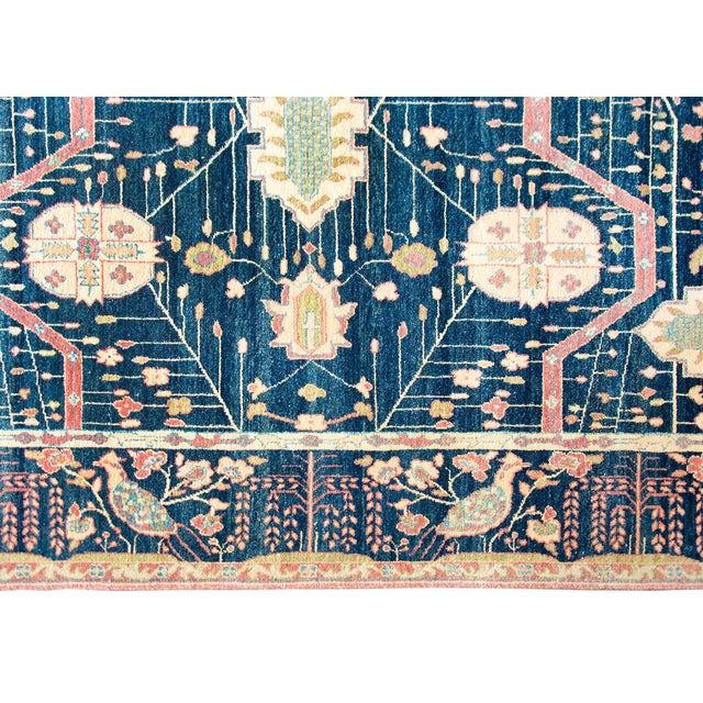 Vintage Indian Sarouk Farahan-Style Rug For Sale - Image 9 of 16