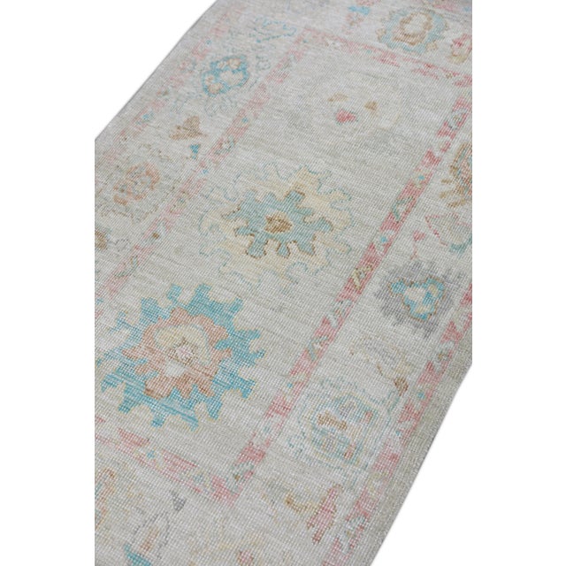 Early 21st Century Multicolor Handwoven Turkish Oushak Rug 3'1" X 5'2" For Sale In Houston - Image 6 of 8