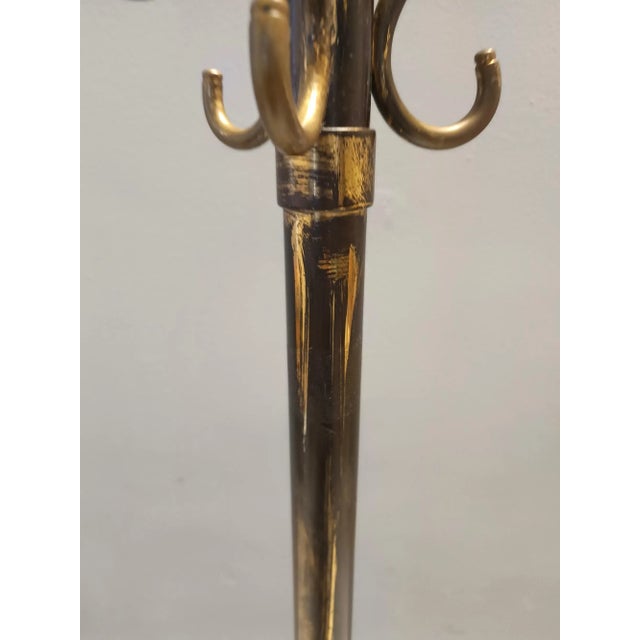 Brass Iron Hat and Coat Rack attributed to Meazza, Italy, 1960s For Sale - Image 11 of 15