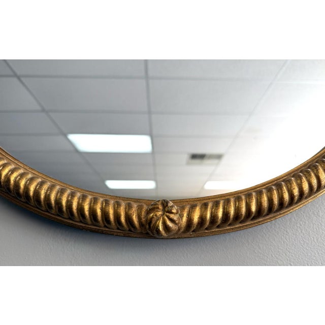 Vintage Carvers' Guild Rope & Tassel Bow Oval Wall Mirror For Sale - Image 9 of 11