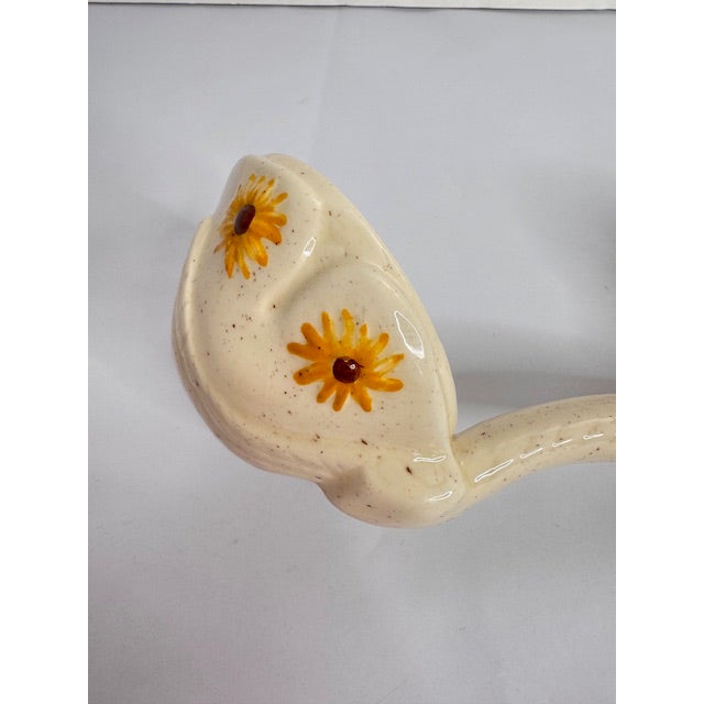 Vintage Ceramic Swan Soup Tureen With Coordinating Ladle – Cream Speckled Glaze, Cottage Farmhouse Serveware For Sale - Image 16 of 18