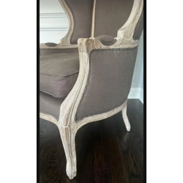 Restoration Hardware Versailles Chair in Taupe Linen For Sale In New York - Image 6 of 6