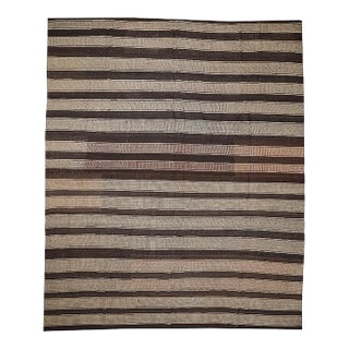 Brown Oversized Vintage Kilim Rug For Sale