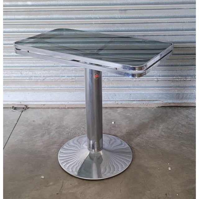 Silver Glass Console Table by Allegri, Italy, 1970s For Sale - Image 8 of 16
