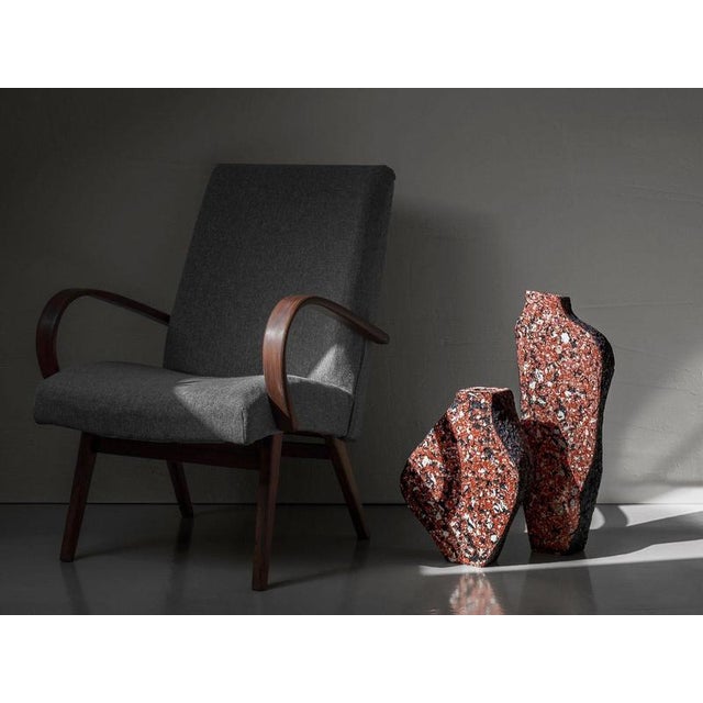 Paper Fragment Red Vases by Donatas Zukauskas, Set of 2 For Sale - Image 7 of 10