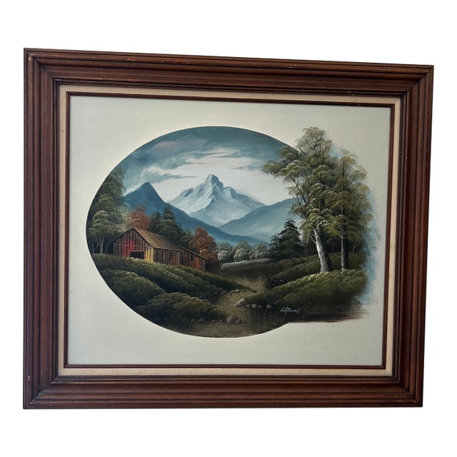 Original Landscape Painting on Canvas by Nathan Still Life Signed Framed For Sale