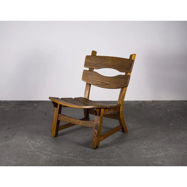 Brutalist Chair in Oak by Dittmann & Co for Awa Radbound, 1960s For Sale - Image 17 of 18