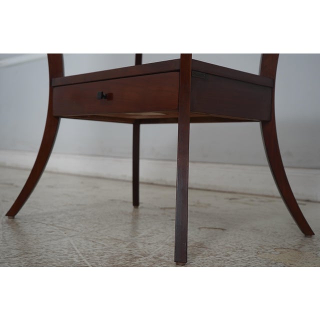 Pair Grange French Splay Legs Cherry Nightstand Tables For Sale - Image 15 of 18