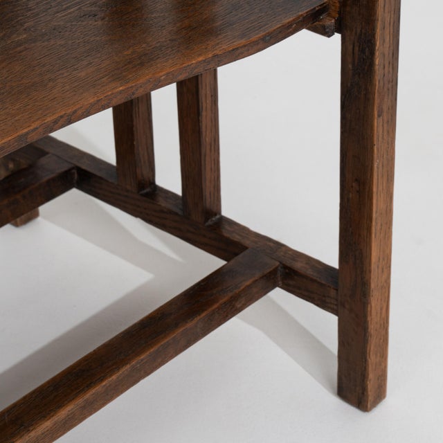 Wood French Art Nouveau Side Table, Wood Construction, Circa 1900 France Early 1900s For Sale - Image 7 of 17