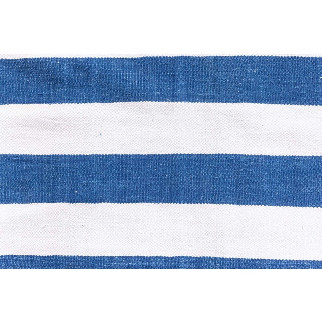 Indian Doris Leslie Blau Vintage Indian Dhurrie Striped Rug For Sale - Image 3 of 8
