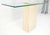 Angelo Mangiarotti Rectangle Travertine Stone Base Glass Top Italian Console Sofa Table MINT! For Sale - Image 4 of 17