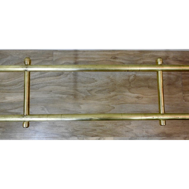 Metal Mid-20th Century Solid Brass Fireplace Surround For Sale - Image 7 of 12