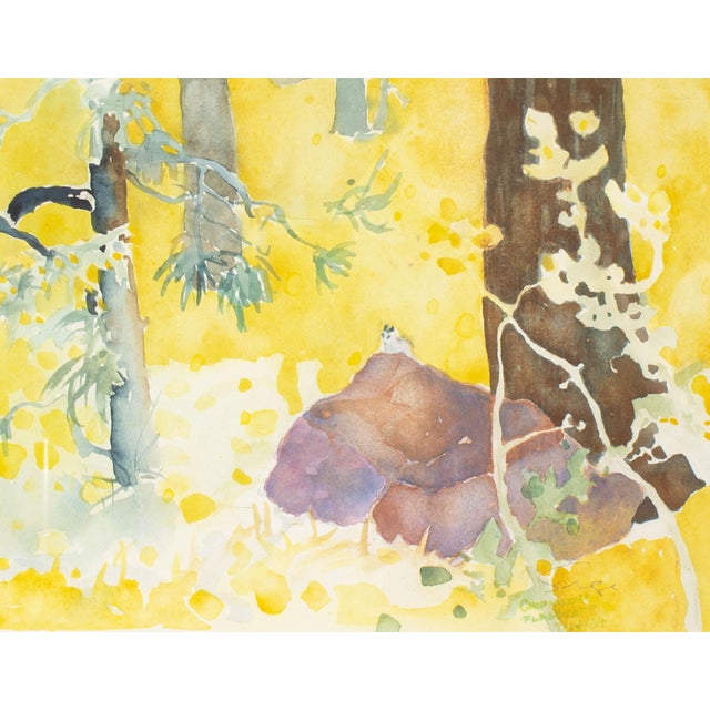A 1984 watercolor painting by the Canadian artist Walter Sorge (1931-2021). Titled Chipmunk Flagstaff, this painting a...