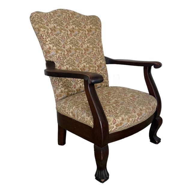 1930s Solid Mahogany Karpen Brothers Chippendale Armchair For Sale