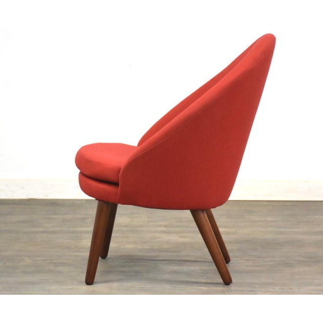 Ejvind Johasson 1960s Danish Modern Red Lounge Chair by Ejvind Johansson For Sale - Image 4 of 8