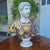Bust of the Roman Emperor Hadrian from 1950 in Painted and Vitrified Terracotta, 1950, Terracotta For Sale - Image 3 of 12