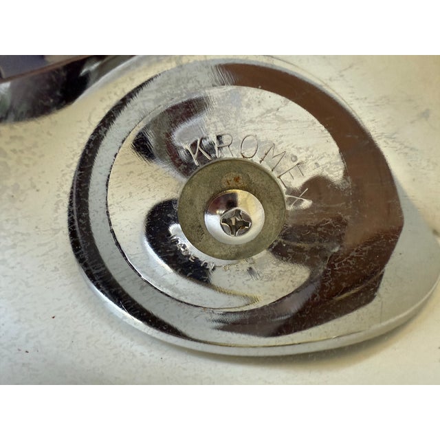 1960s Mid Century Modern Kromex Faux Wood Ice Bucket With Chrome Lid & Wood Accents For Sale - Image 12 of 12