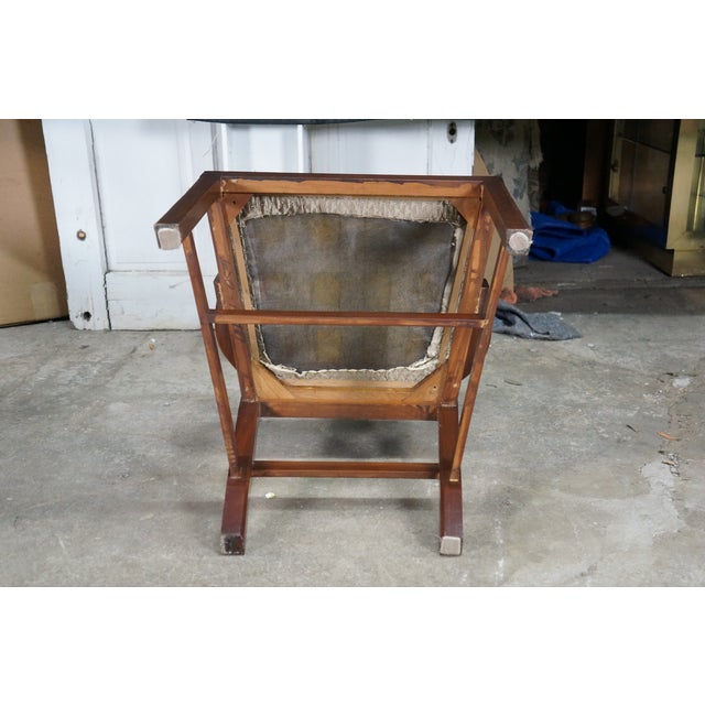 2 Late 20th Century Maitland Smith Chippendale Pierced Mahogany Dining Arm Chairs Silk Seats Pair For Sale - Image 17 of 18
