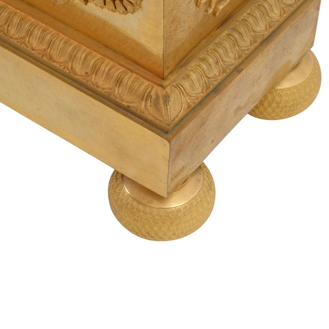 Fire-Gilt Clock from Denière Paris, France, 1800s For Sale - Image 5 of 16