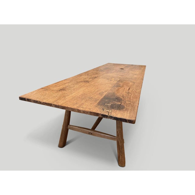 Andrianna Shamaris Midcentury Couture Teak Wood Dining Table For Sale - Image 17 of 18