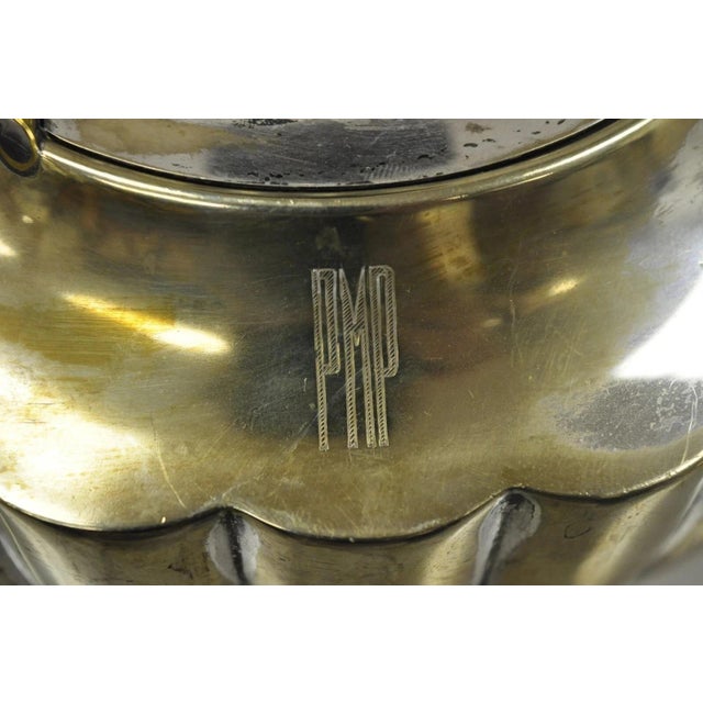 Antique Victorian l.b.s. Co England Silver Plated "Pmp" Monogram Tea Pot For Sale - Image 11 of 12