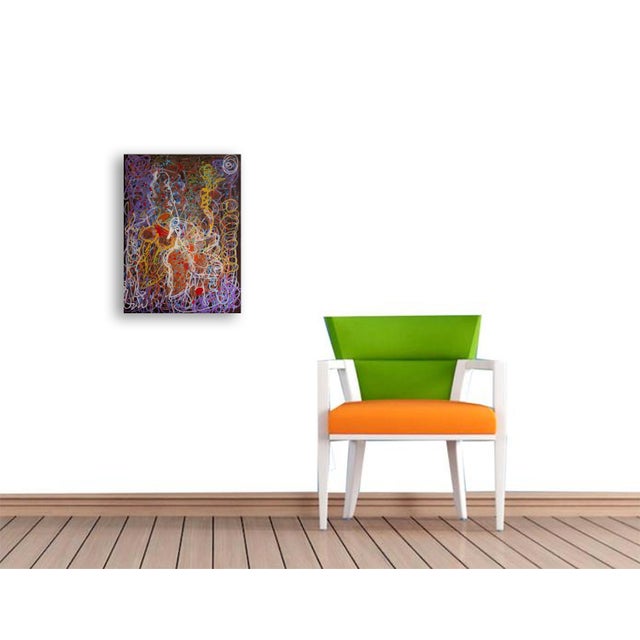 The Swan floats between chaos and grace, emerging from a storm of vibrant lines and electric color. Layers of swirling...