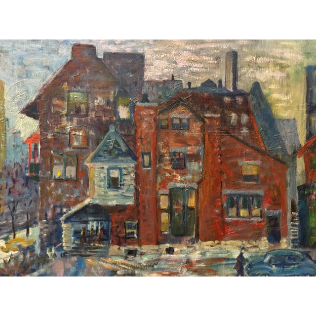Wood "Hyde Park (Neighborhood) Art Center, Chicago, Il, 1960" Oil Painting by Ruth L. Drucker For Sale - Image 7 of 11