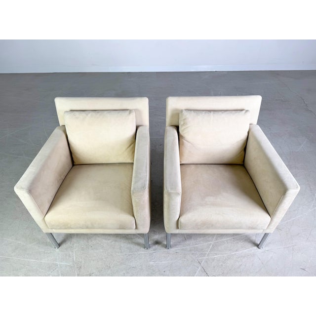 Cream Jason 391 Armchair in Beige Suede from Walter Knoll For Sale - Image 8 of 11