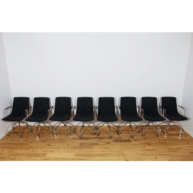 This set of eight Comet conference chairs was designed by Gunilla Allard for the renowned Swedish manufacturer Lammhults...