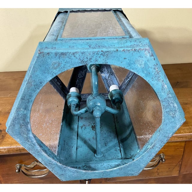 Vintage Handcrafted Solid Brass Wall Lantern For Sale - Image 12 of 13