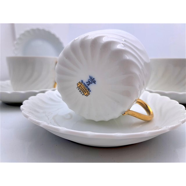 1950s Ancona Teacups by Richard Ginori for Doccia Manufacture, 1980s, Set of 12 For Sale - Image 5 of 10