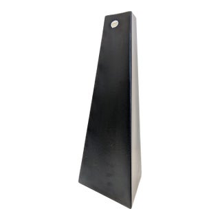Large Format Evangeline Matte-Black Tapered Vase | 1970s Brutalist Ceramic For Sale