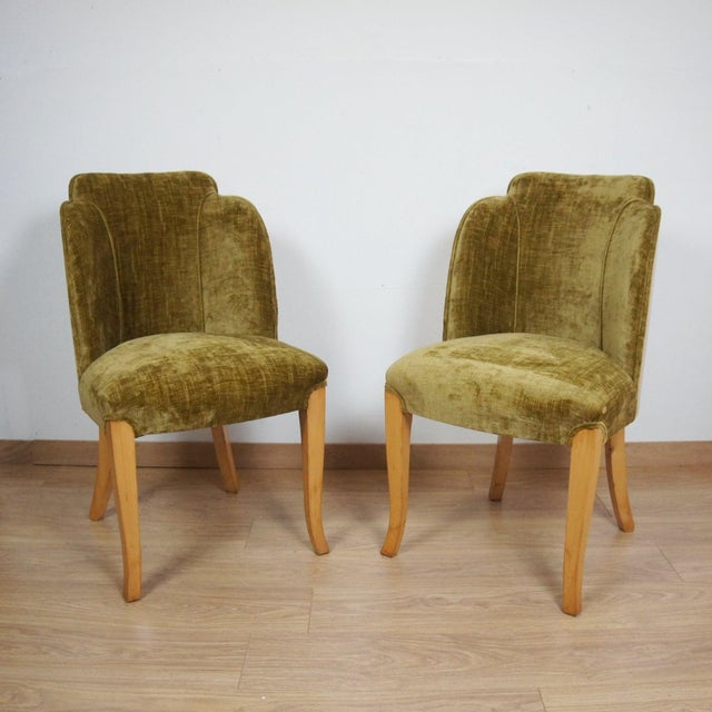 Textile Art Deco Cloud Chairs by Harry & Lou Epstein, 1930s, Set of 2 For Sale - Image 7 of 7