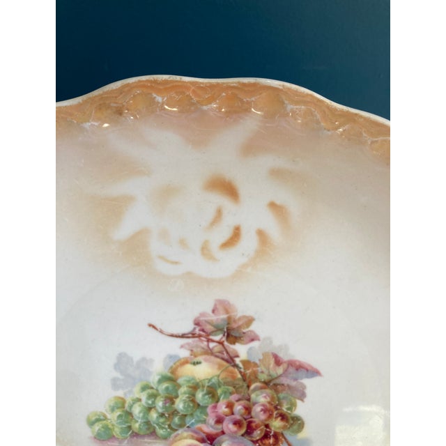 English Antique d.e. McNicol England Fruit Motif Decorative Plate For Sale - Image 3 of 11